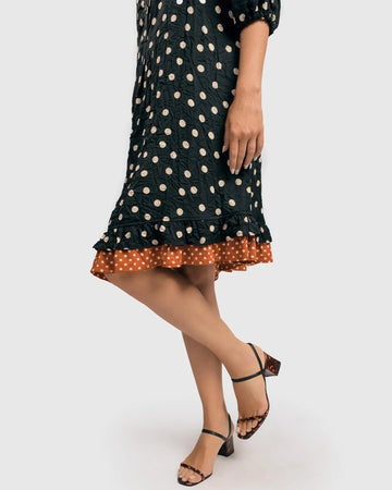 alembika-lara-ruffled-shift-kleid-dots image 5