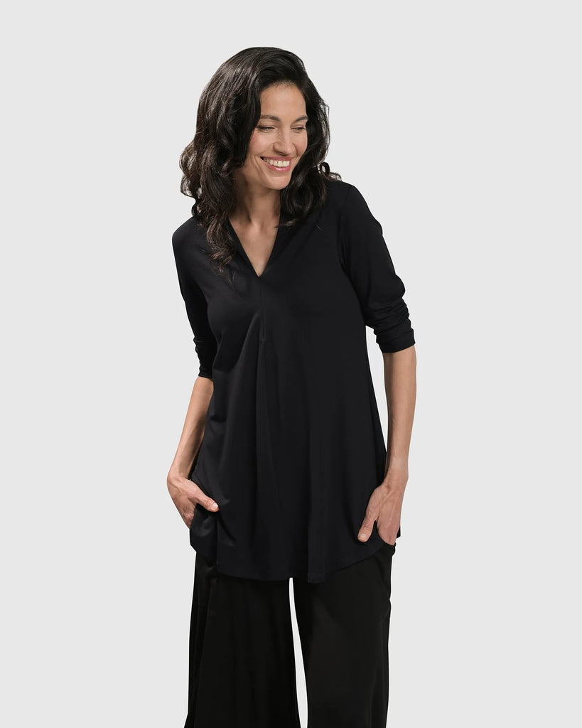 alembika-essential-v-neck-tunika-lange-tunika-mit-3-4-arm image 1