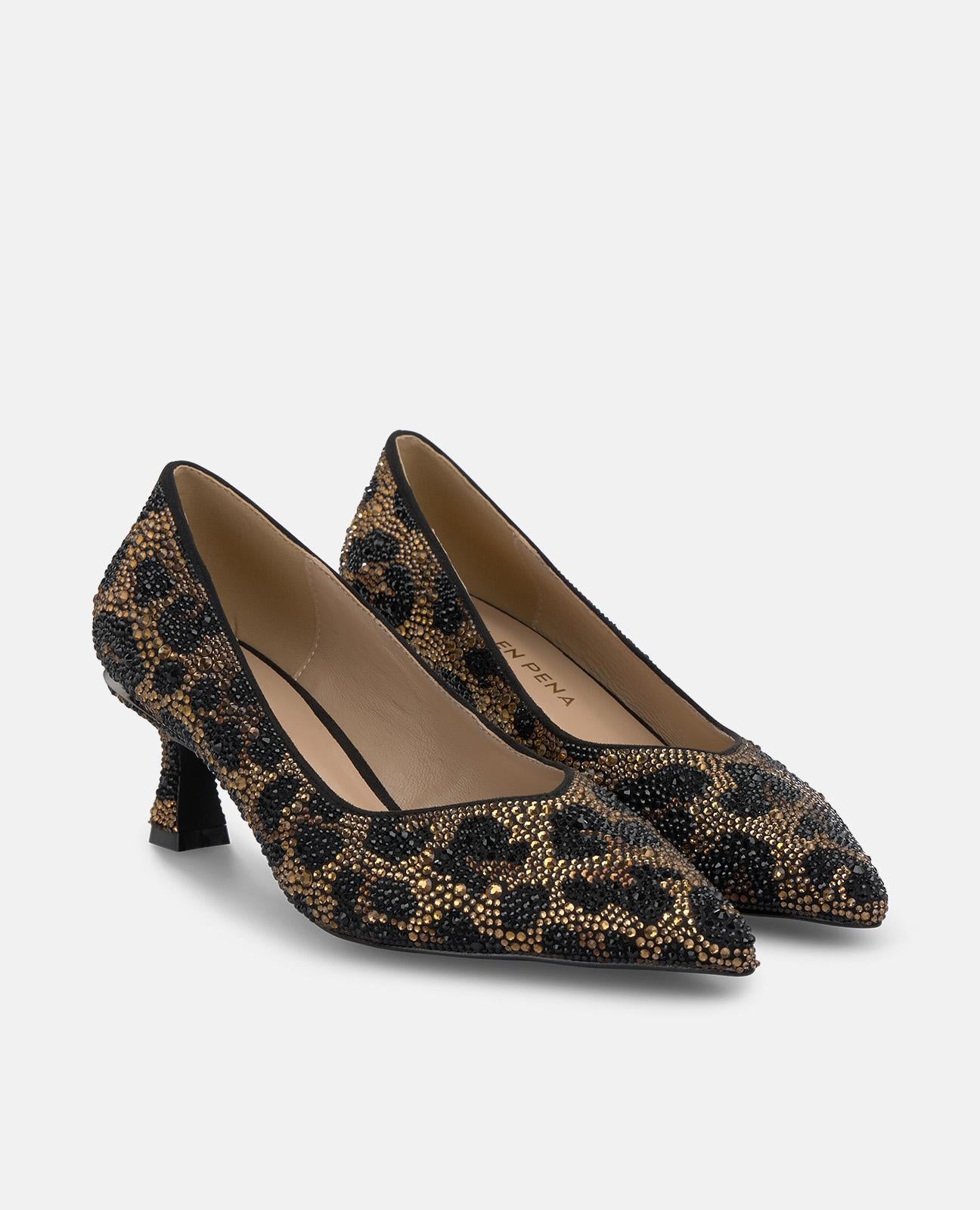alma-en-pena-pumps-print-strass-6-2-cm-spitz-schwarz image 2