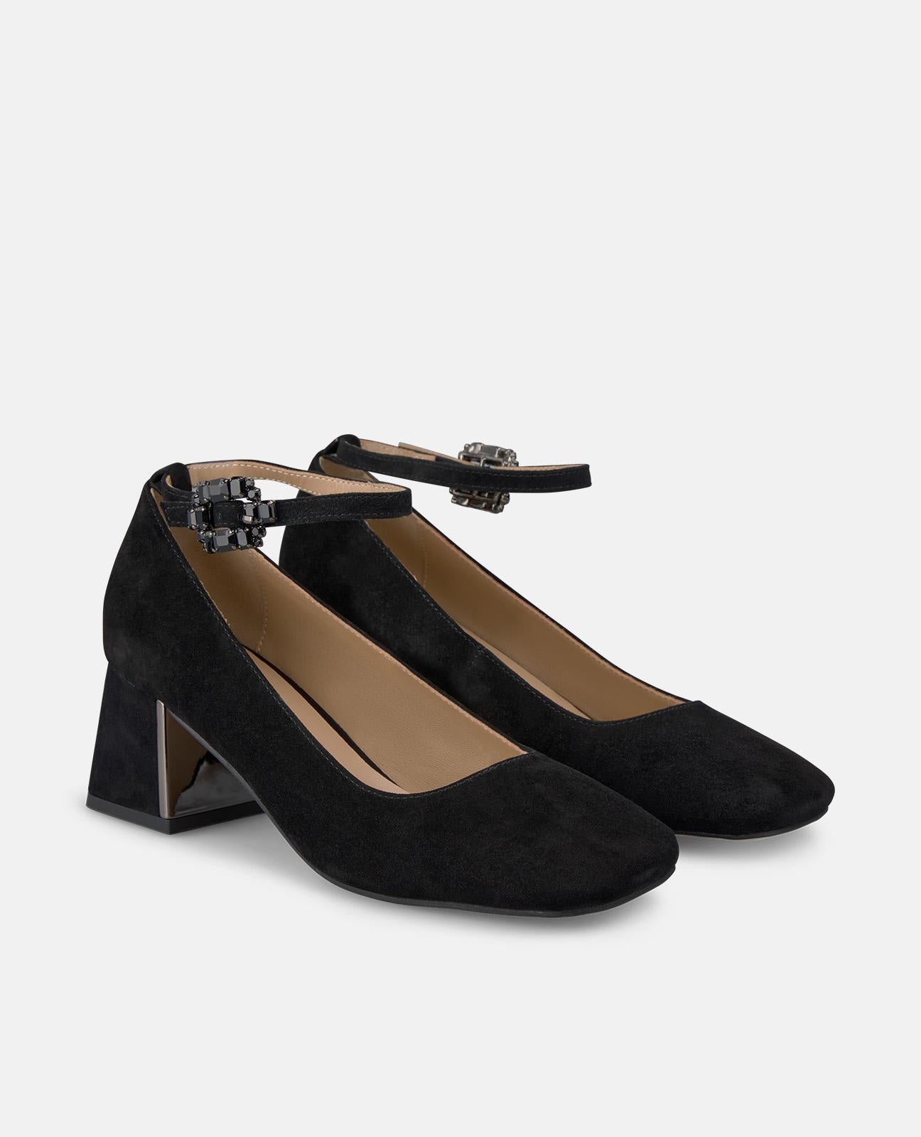 alma-en-pena-pumps-schwarz-mit-strass-schnalle-und-6-cm-absatz image 2