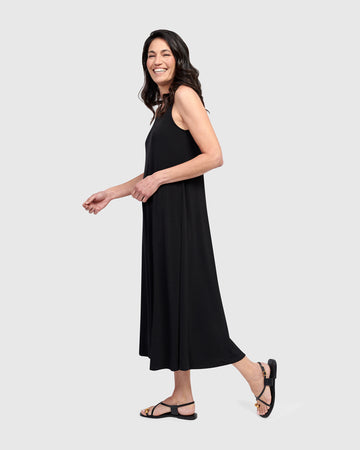 alembika-essential-sleeveless-midi-dress-black-damen-midikleid image 5