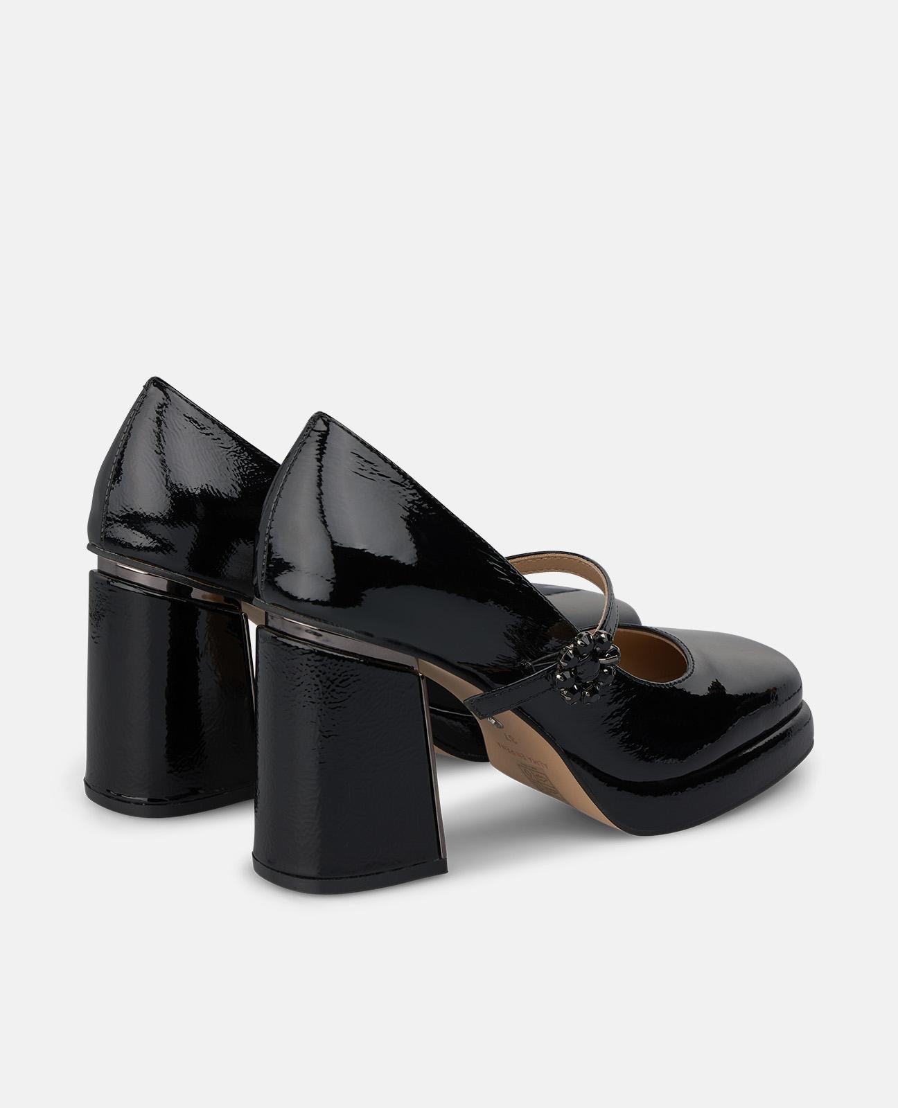 alma-en-pena-patent-leather-heeled-shoes-with-platform-lack-pumps-schwarz-mit-pl image 3