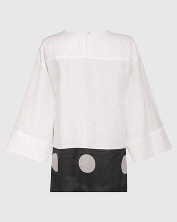 alembika-lagoon-dot-linen-top-white-leinentop-mit-printsaum image 7