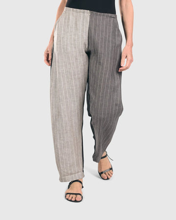 alembika-pinstripe-flat-front-trousers-leinenhose-multi image 8