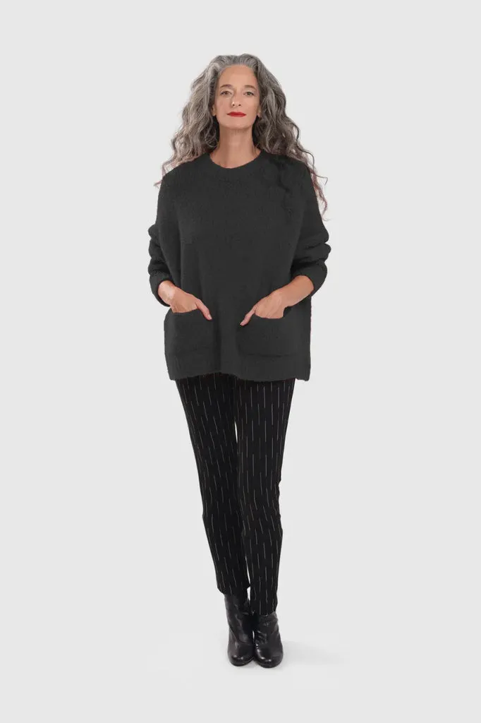 alembika-signature-crew-sweater-black-oversize-strickpullover-schwarz image 1