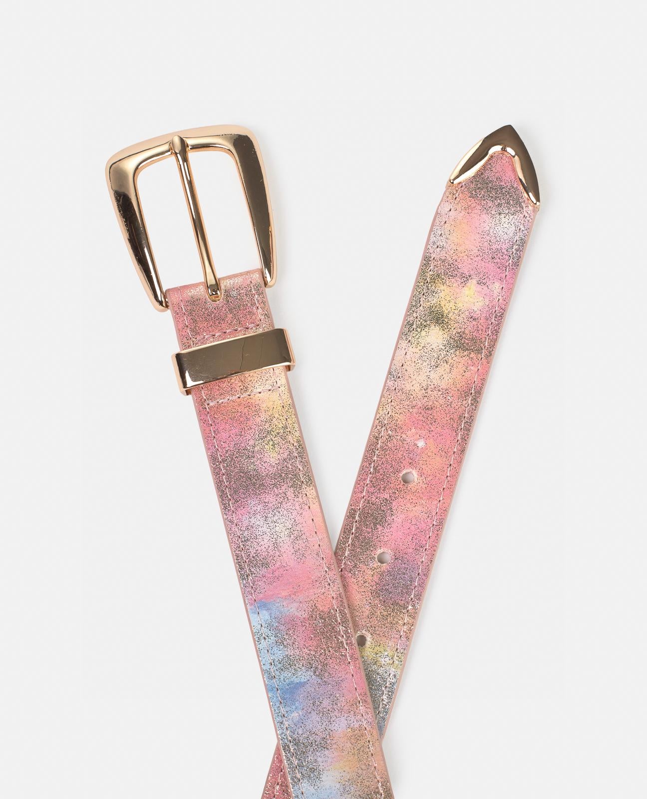 alma-en-pena-lederg-rtel-rosa-3-cm-breit-metallschnalle image 2