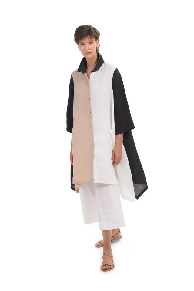 alembika-colorblock-tunika-hemd-leinenhemd image 1