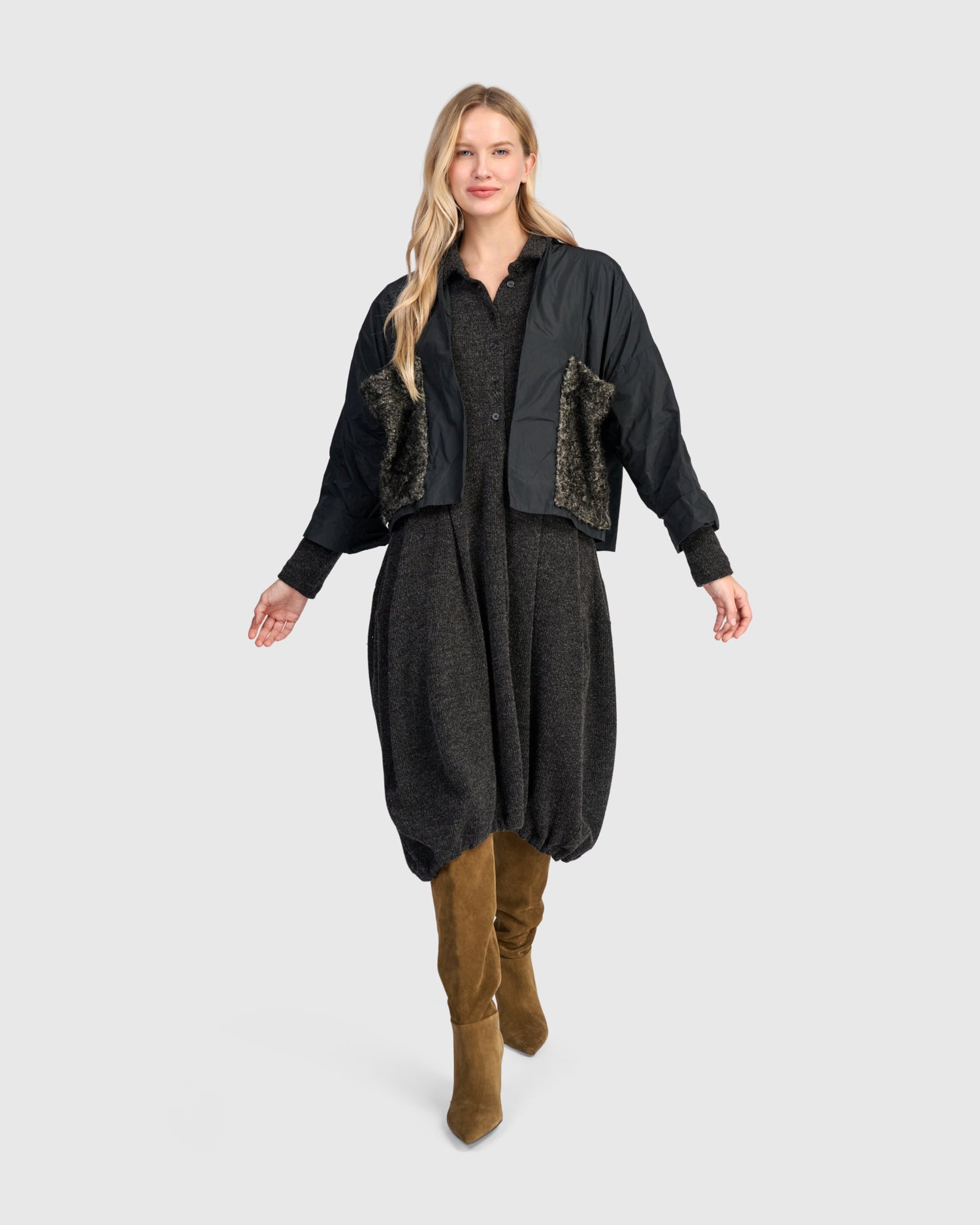 alembika-urban-basalt-jacke-schwarz-boxy-kurzjacke image 8