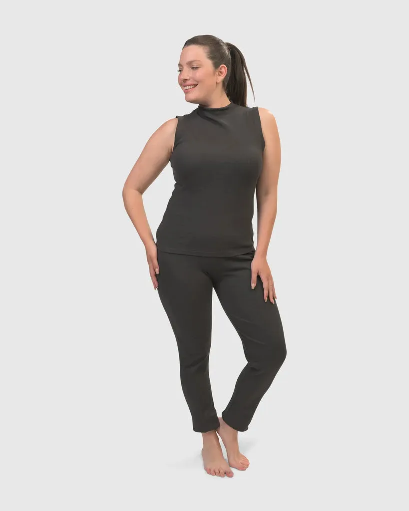 alembika-asana-high-neck-top-tanktop-charcoal image 1
