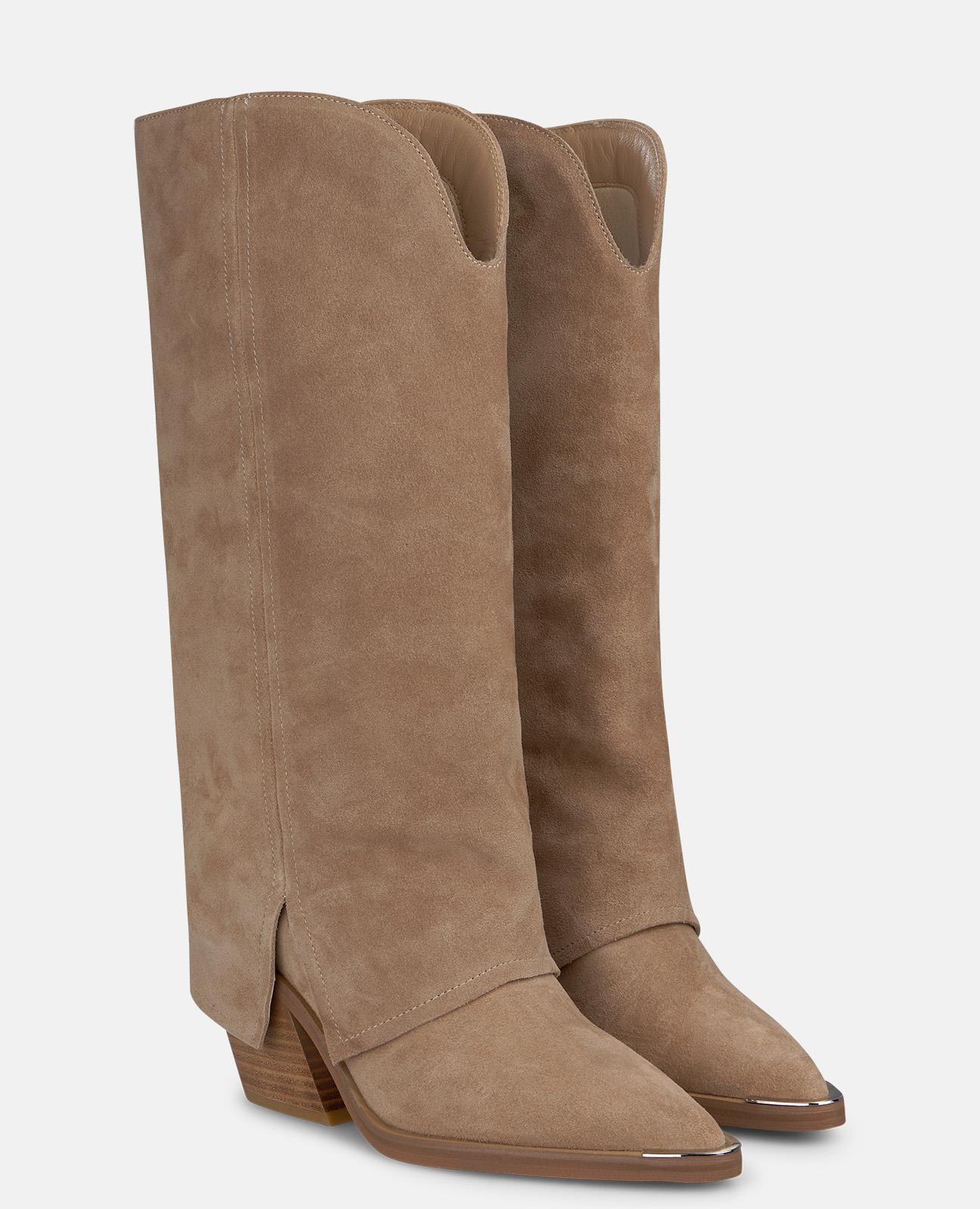 alma-en-pena-cowboy-boots-veloursleder-stiefeletten-vis-n-8-cm image 2