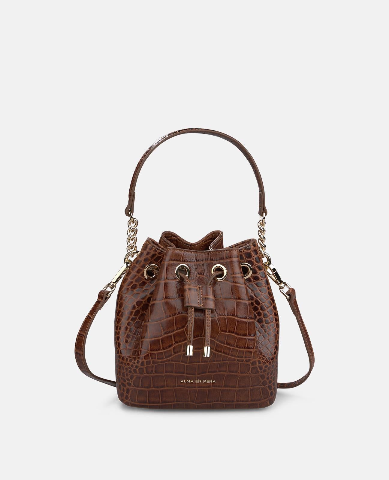 alma-en-pena-bombonera-leder-beuteltasche-camel image 3