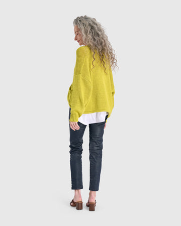 alembika-simply-slouchy-cardigan-strickjacke-gelb image 5