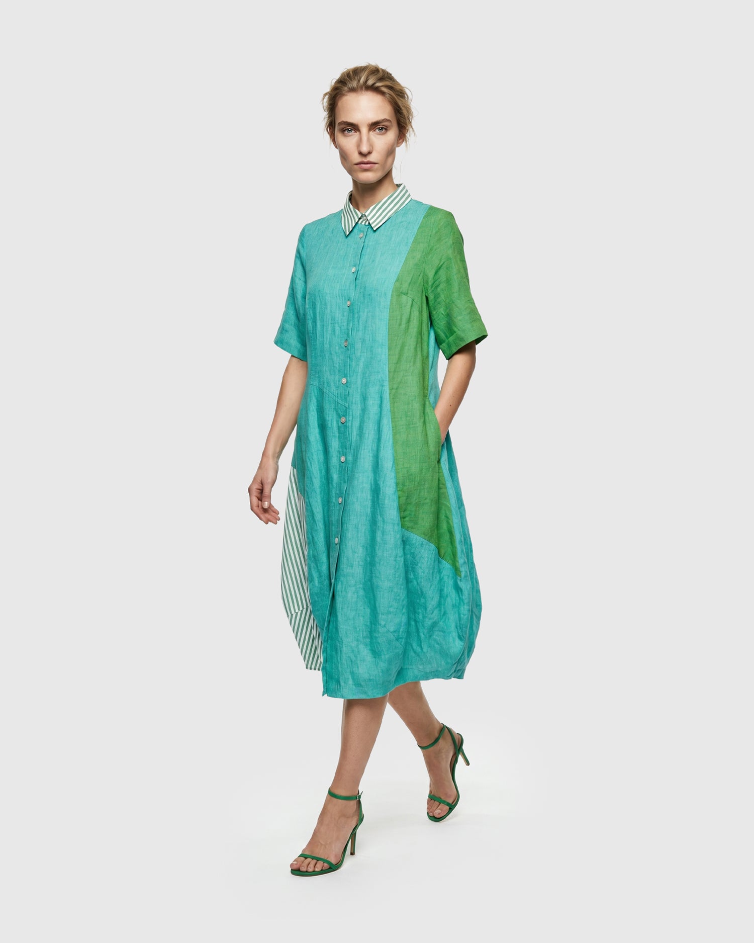 alembika-barb-linen-shirtdress-teal-mix image 2