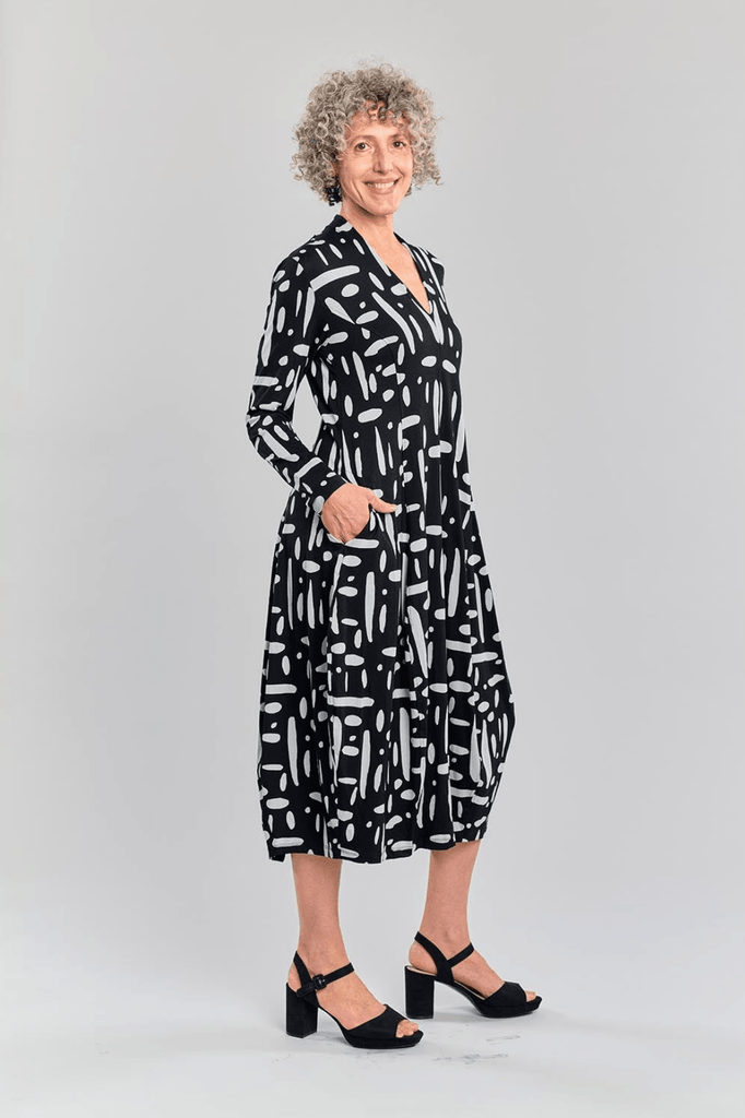 alembika-abstract-print-dress-mono-damen-jersey-kleid image 1