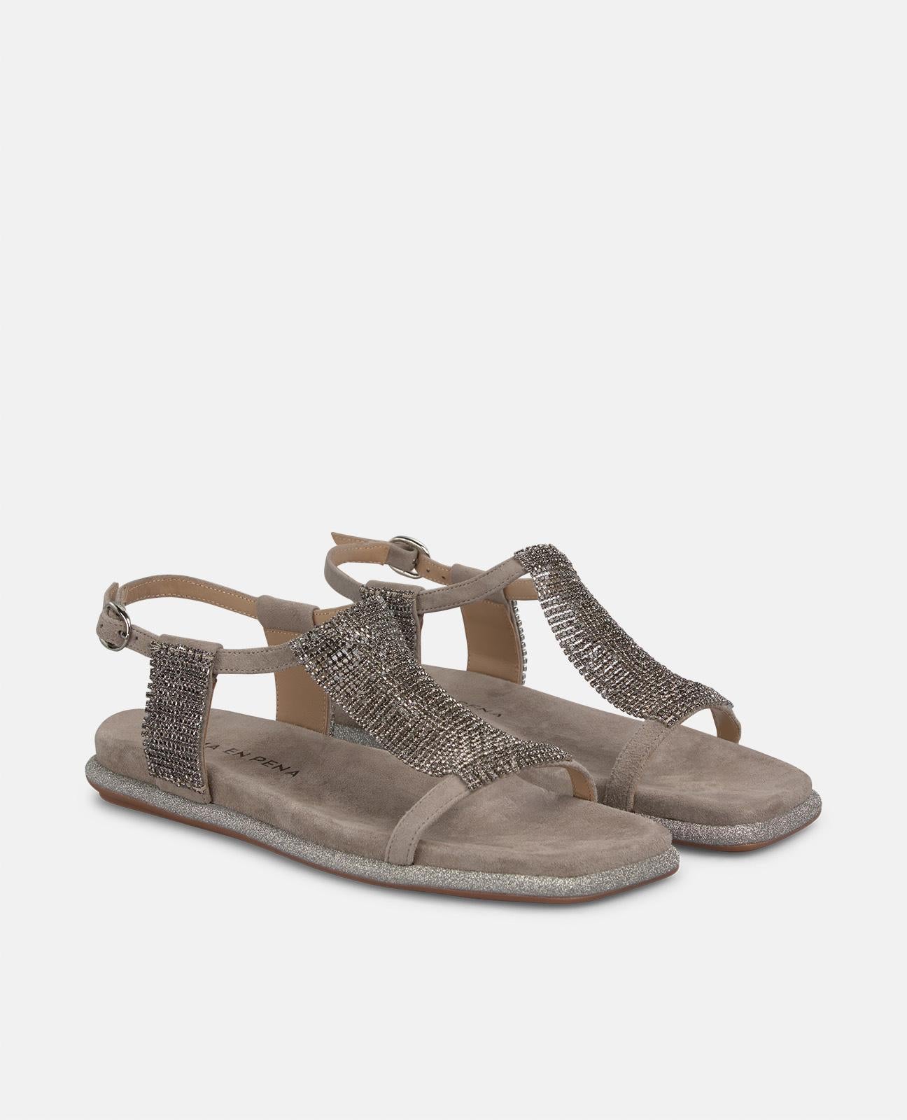 alma-en-pena-flat-sandal-with-rhinestones-flache-netz-sandale-grau image 2