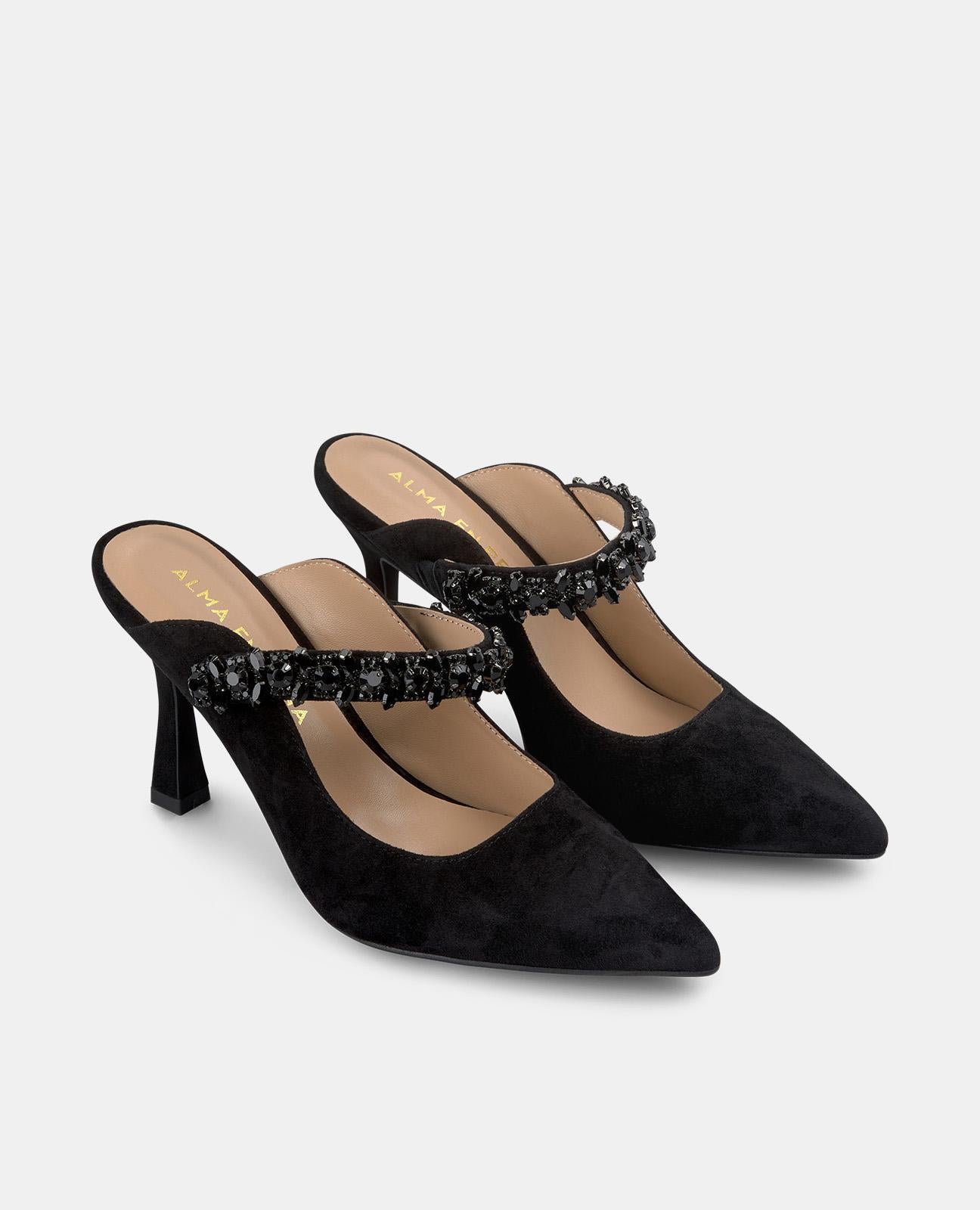 alma-en-pena-rhinestones-heeled-shoe-slingback-stiletto-schwarz-9-cm image 2