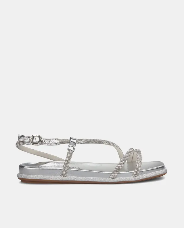 alma-en-pena-flache-glitzer-sandale-silber-0-5-cm image 1