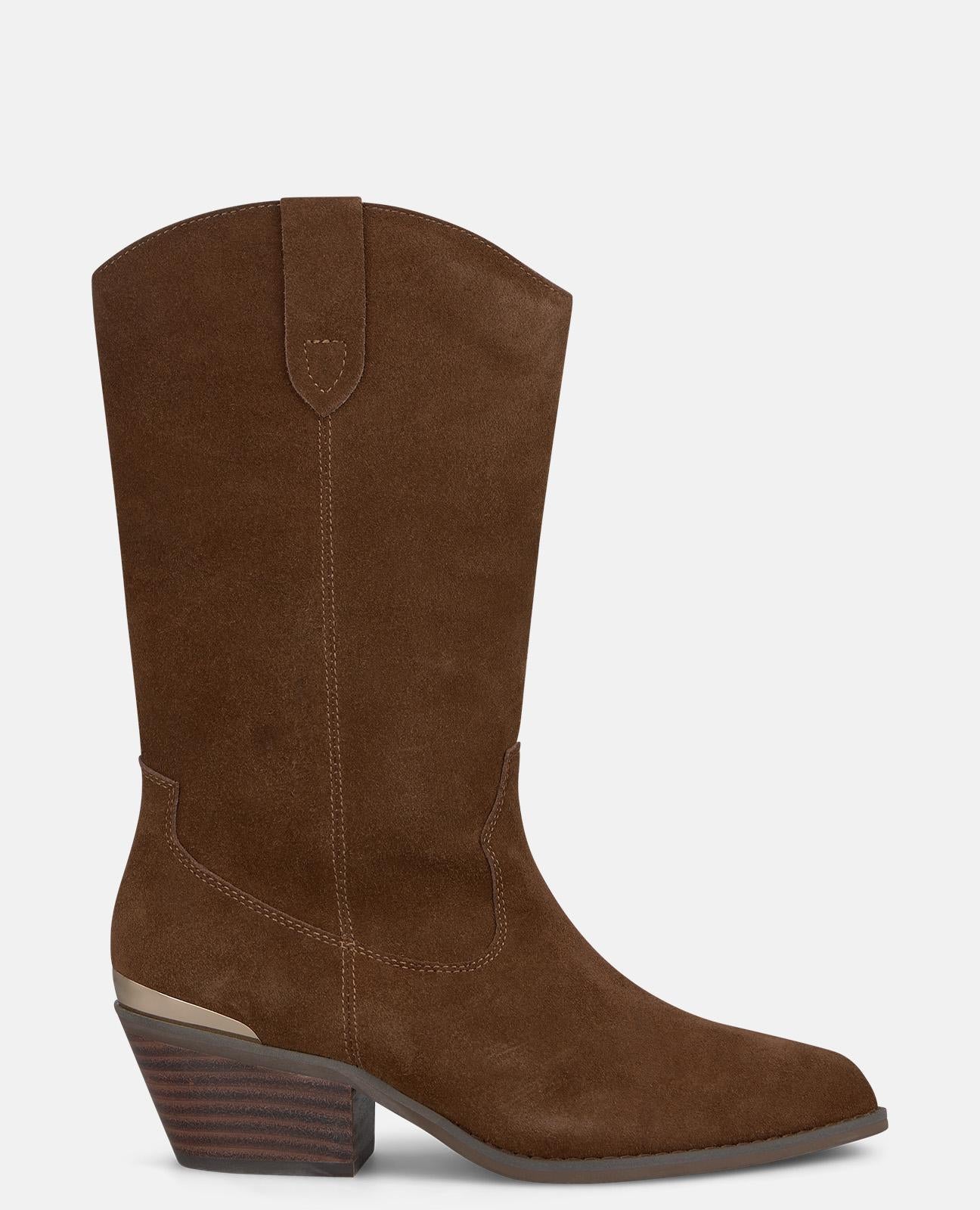 alma-en-pena-suede-cowboy-boots-camel-spitzzehe-5-3-cm-absatz image 1