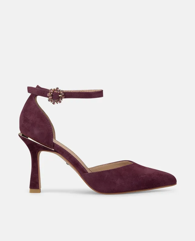 alma-en-pena-suede-pumps-bordeaux-riemchen-8-cm image 1