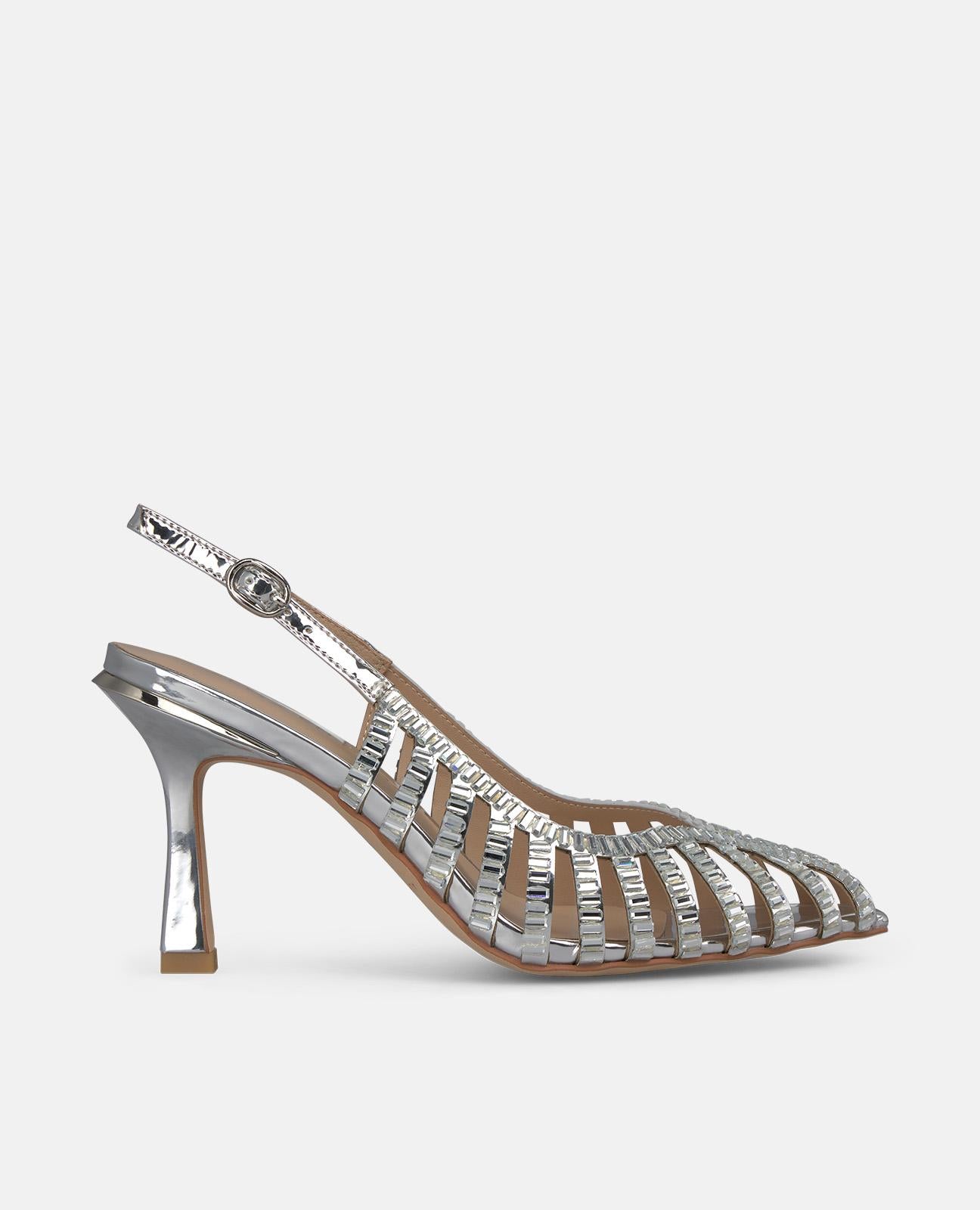 alma-en-pena-metallic-grille-salon-silber-pumps-mesh-8-cm-kn-chelriemen image 1