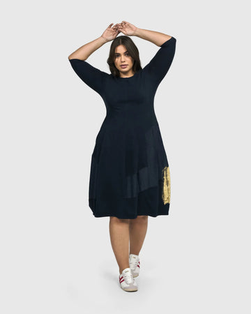 alembika-lexington-crew-cocoon-kleid-navy image 8