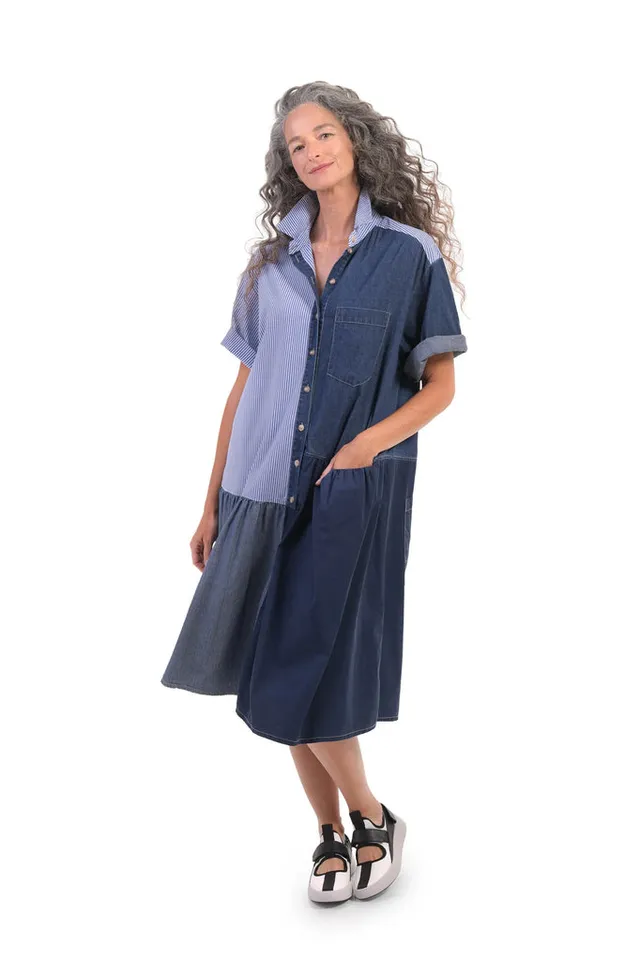 alembika-mixed-media-denim-kleid-sd212d-hemdblusenkleid-aus-denim-mix image 1