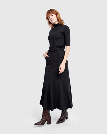 alembika-terry-pieced-maxi-rock-schwarz image 2