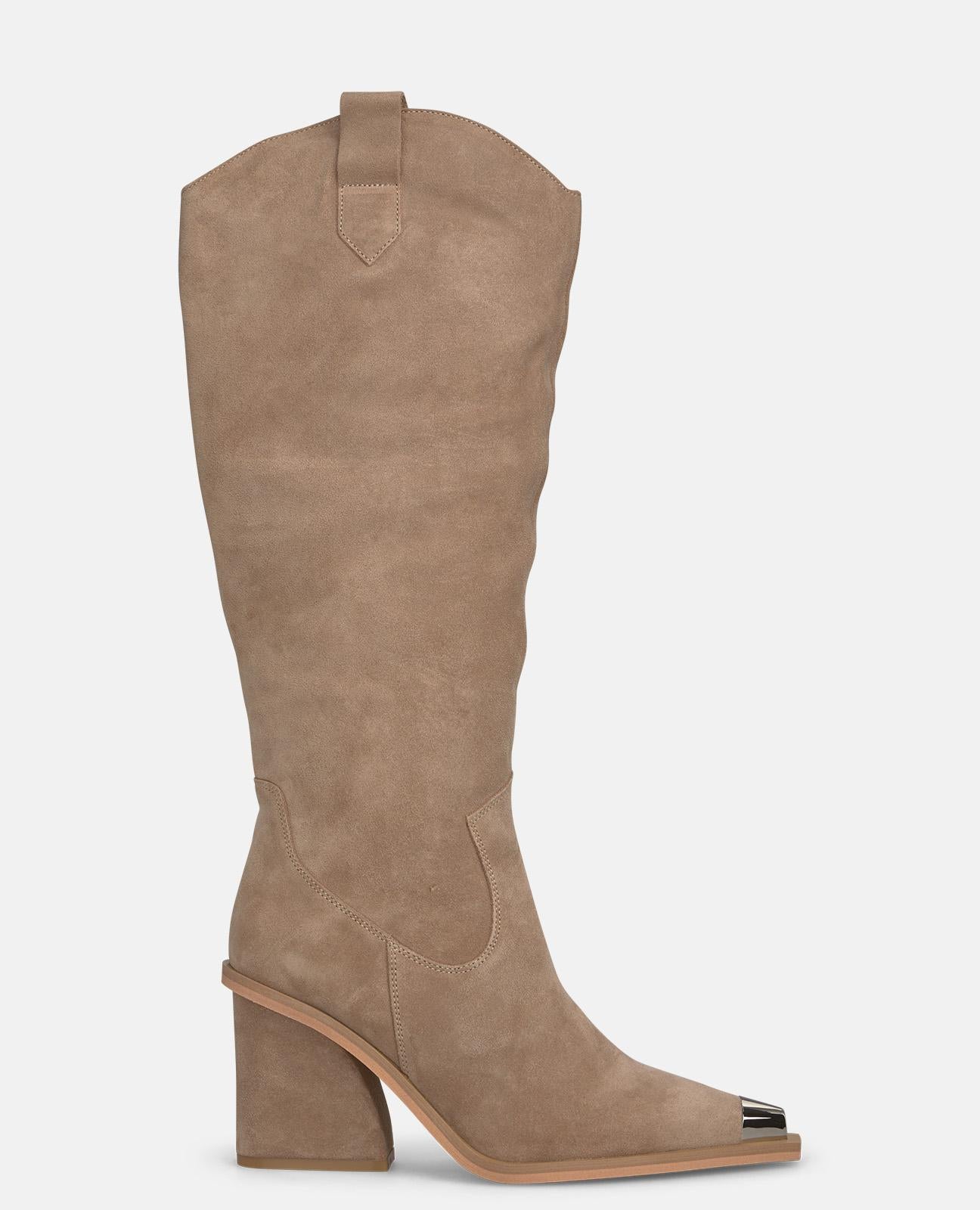 alma-en-pena-stiefel-struktur-mit-8-cm-absatz-vison image 1