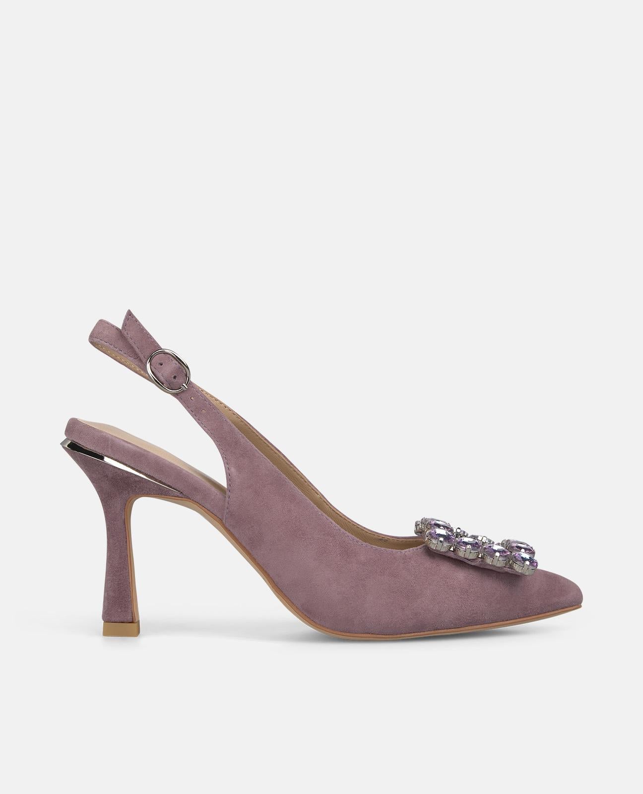 alma-en-pena-flat-heeled-shoe-pumps-lavanda-mit-strass-schnalle-9-cm image 1