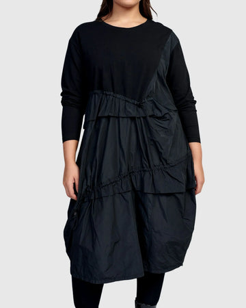 alembika-urban-alpha-cargo-dress-schwarz-midi-cocoon image 4