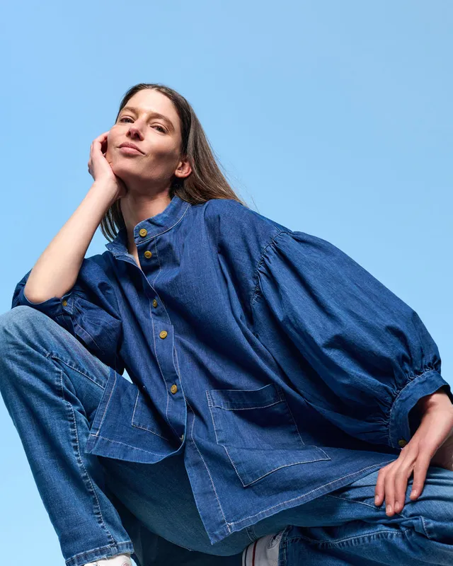 alembika-penelope-puff-top-denim image 1