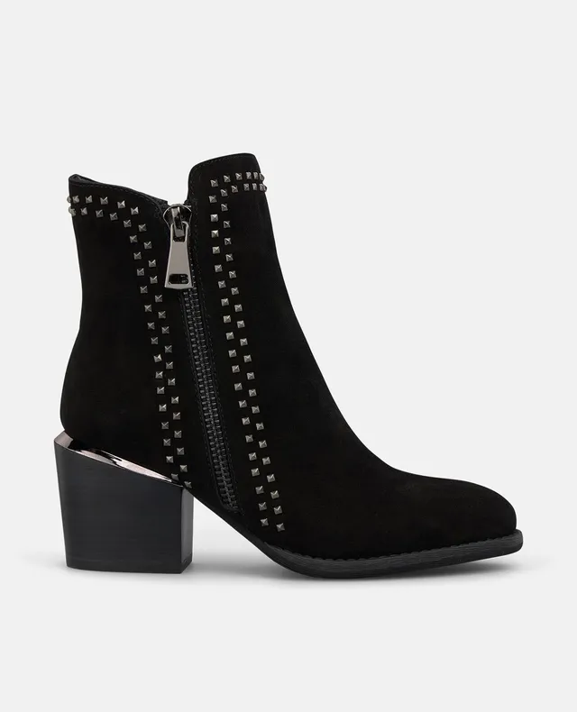 alma-en-pena-stiefeletten-schwarz-wildleder-nieten-7-5-cm image 1