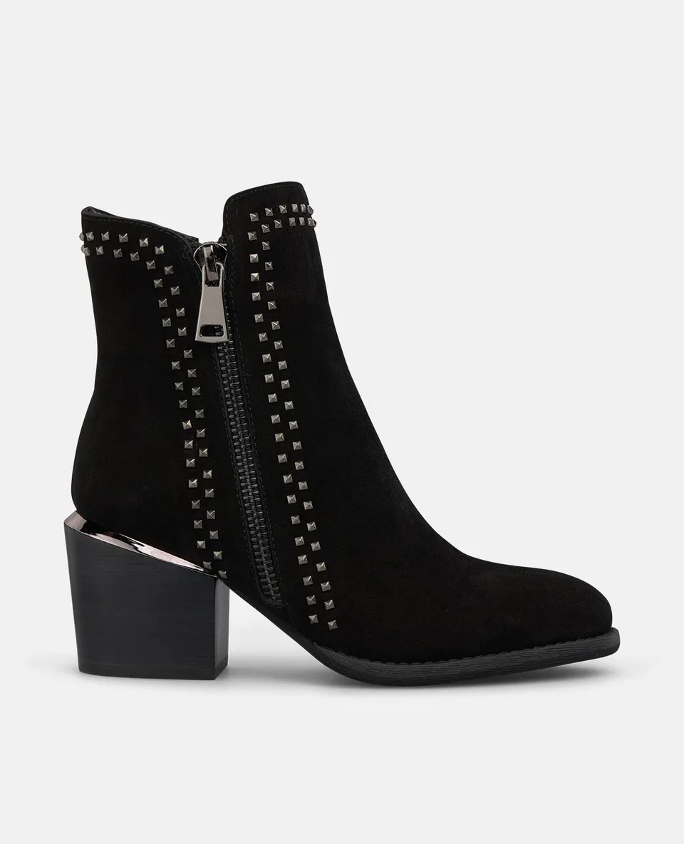 alma-en-pena-stiefeletten-schwarz-wildleder-nieten-7-5-cm image 1