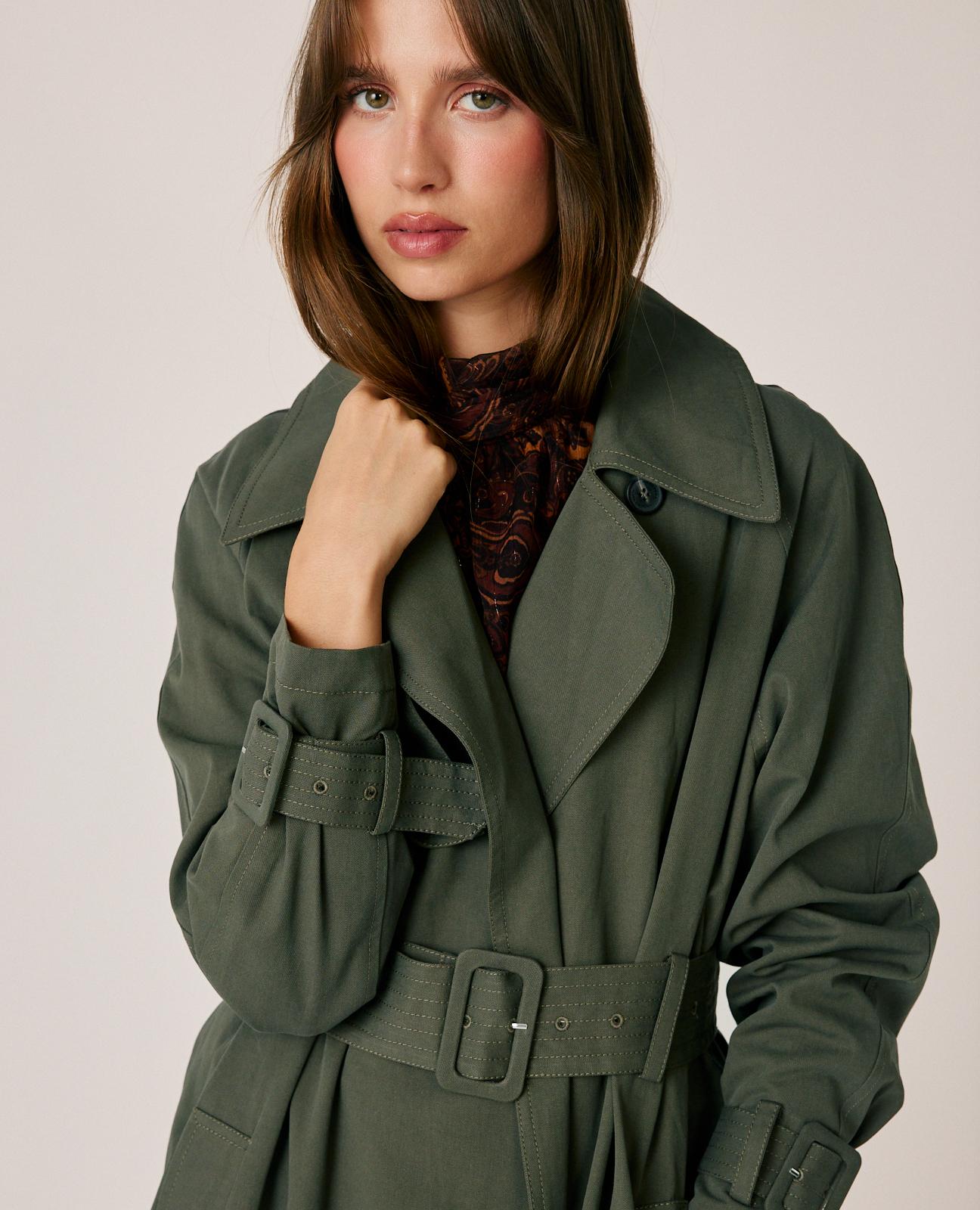 alma-en-pena-langer-twill-trenchcoat-khaki image 2