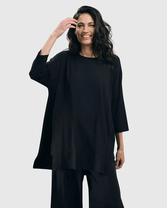 alembika-essential-oversized-trapeze-top-tunika-schwarz image 1