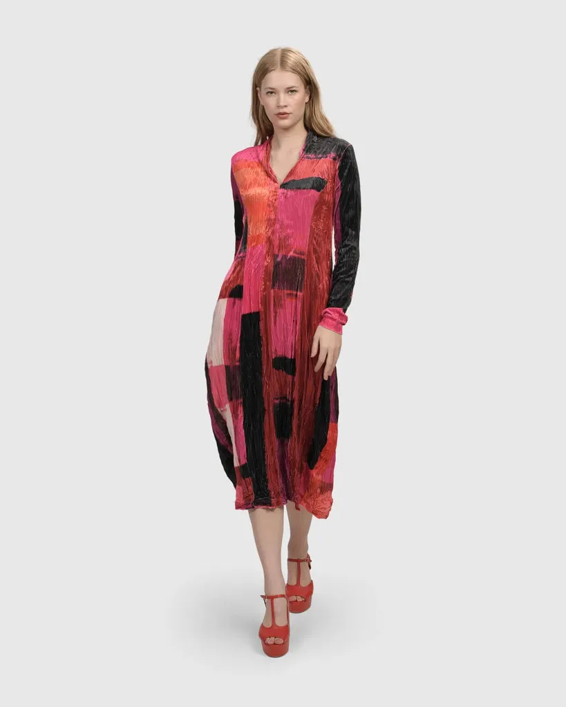 alembika-sunset-strip-cocoon-dress-magenta-cocktailkleid image 1