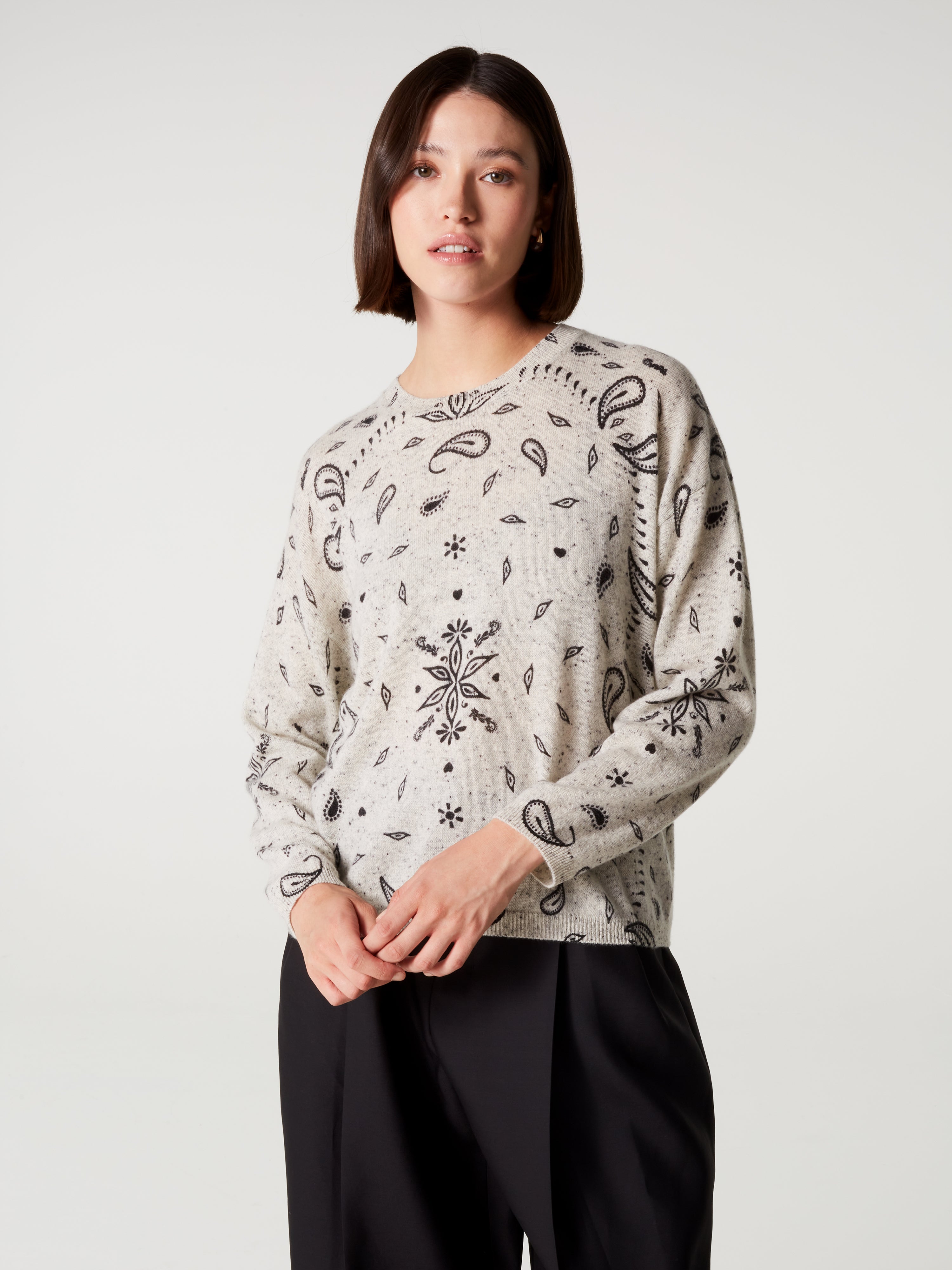 absolut-ariane-print-rundhals-kaschmirpullover-f-r-damen-bandana-granit-grau image 2