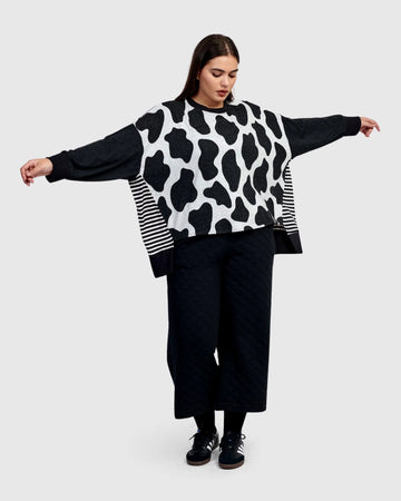alembika-urban-metamorph-top-mix-gemustertes-langarm-top-mit-hi-lo-saum image 2