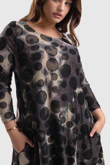 alembika-echo-maxi-kleid-coffee-jacquard image 2