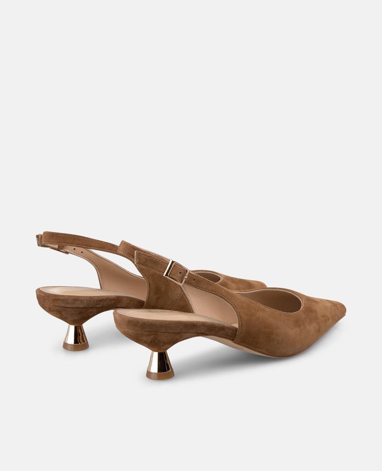 alma-en-pena-slingback-pumps-mit-kitten-absatz-4-cm-braun image 3