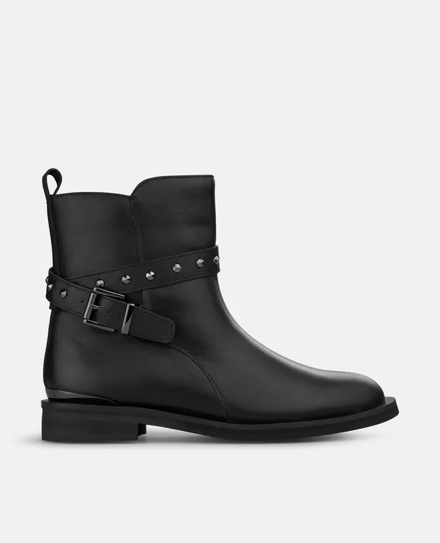 alma-en-pena-flache-stiefelette-mit-nieten-schwarz image 1