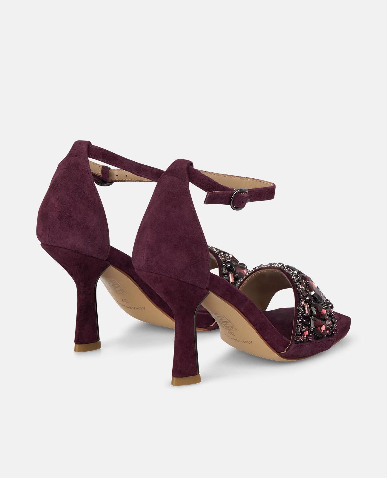 alma-en-pena-sandalen-mit-juwel-absatz-und-strass-bordeaux-9-cm image 3