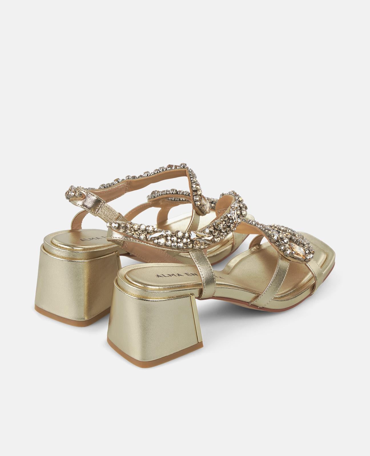 alma-en-pena-60751-snake-high-heel-sandale-gold-9-cm-strass image 3