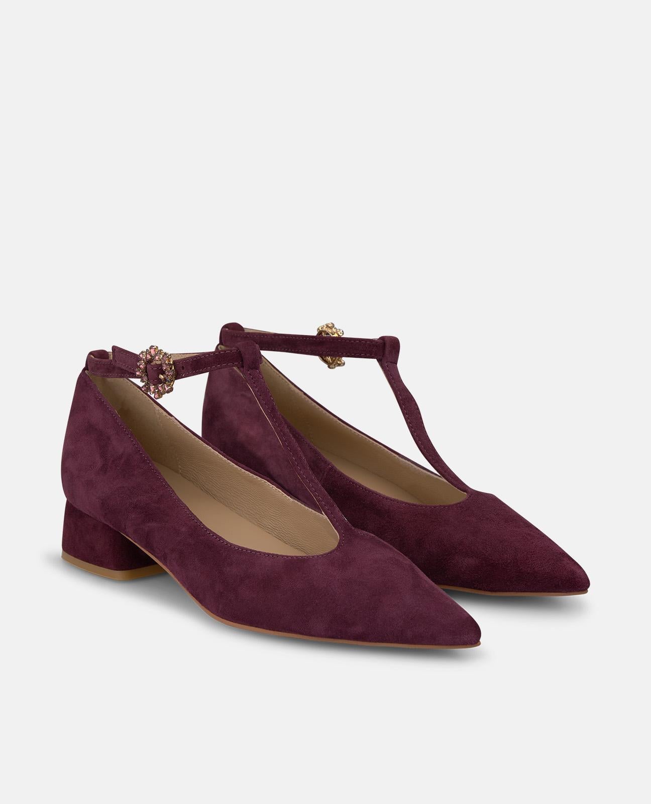 alma-en-pena-lack-pumps-bordeaux-mit-schnalle-3-5-cm image 2
