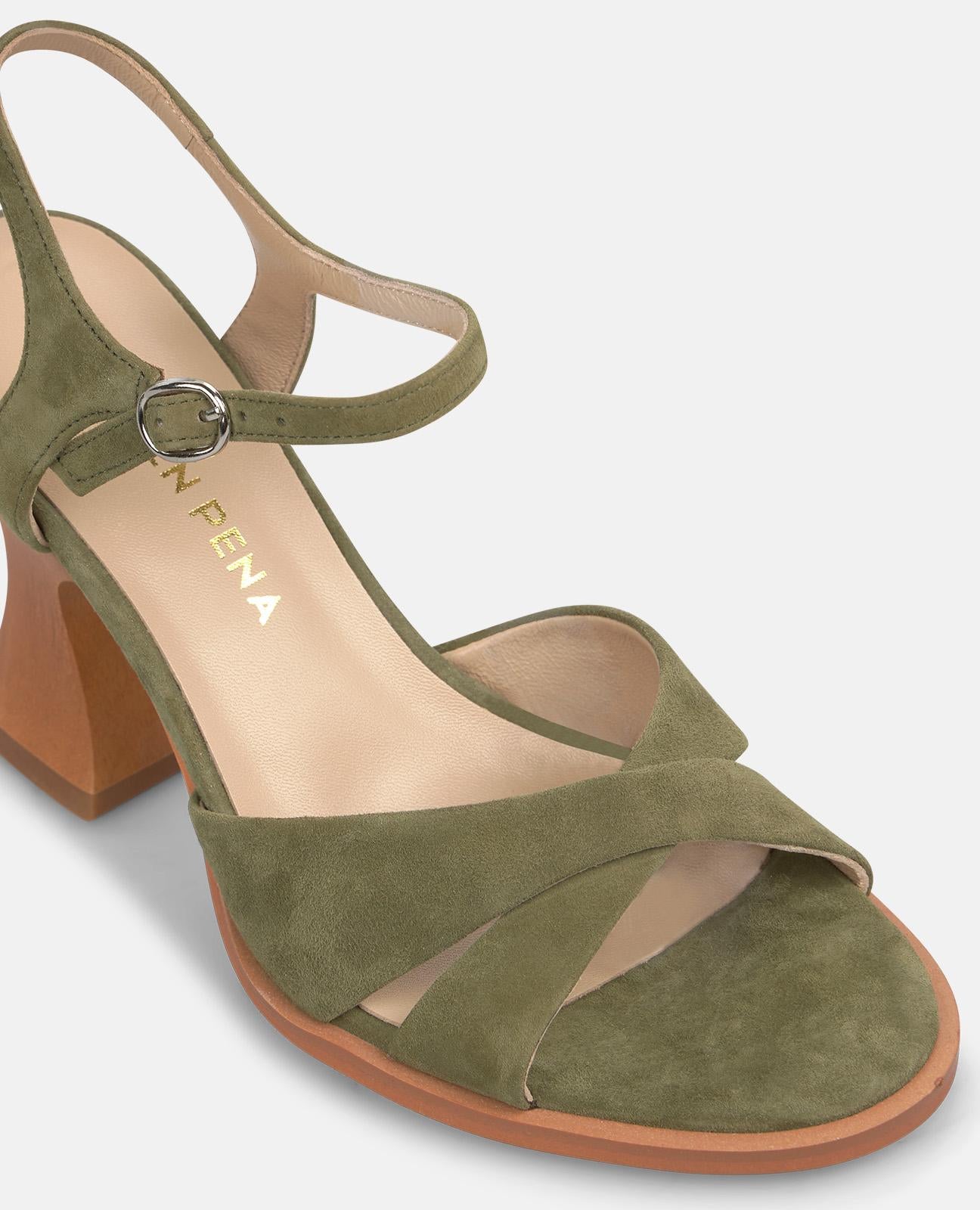 alma-en-pena-wooden-heel-sandal-riemchen-sandalette-in-khaki-10-cm image 5