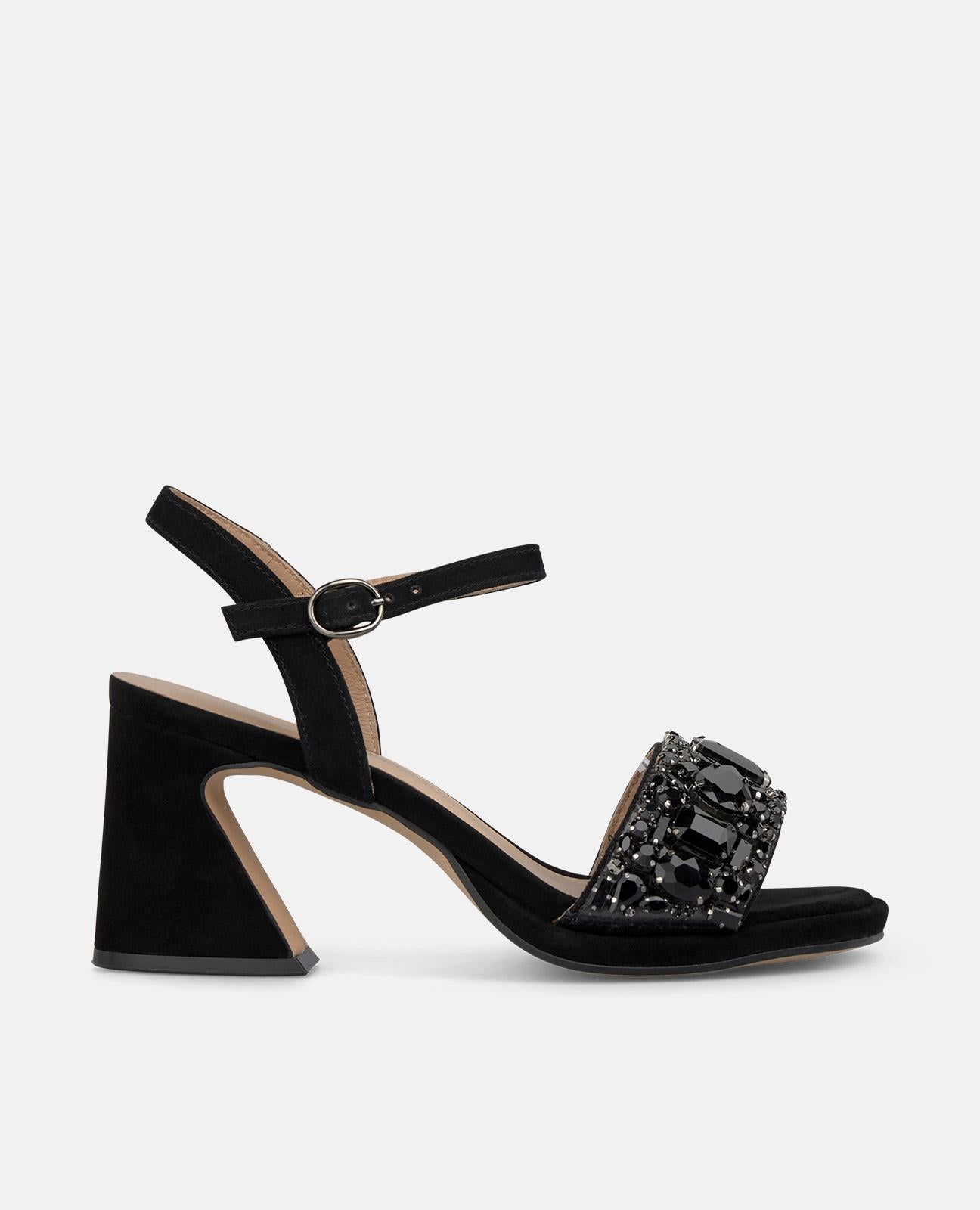 alma-en-pena-high-top-sandalette-mit-strass-riemen-und-7-cm-absatz-schwarz image 2
