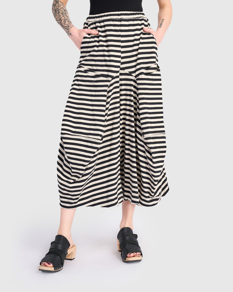 alembika-urban-jersey-harem-pockets-pants-up148s-damen-hose-streifen image 1