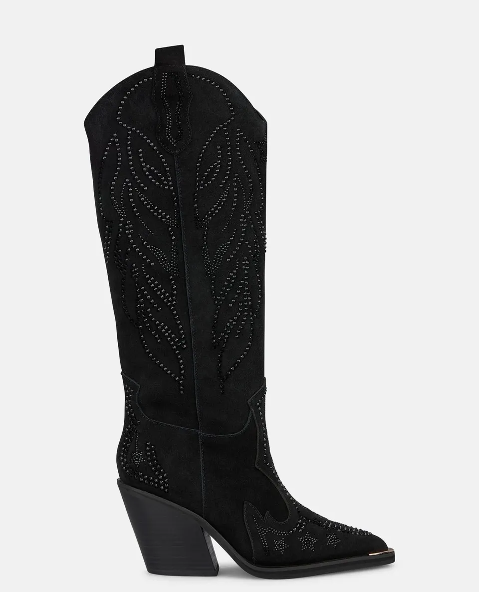 alma-en-pena-cowboy-stiefel-schwarz-velours-8-cm-absatz image 1