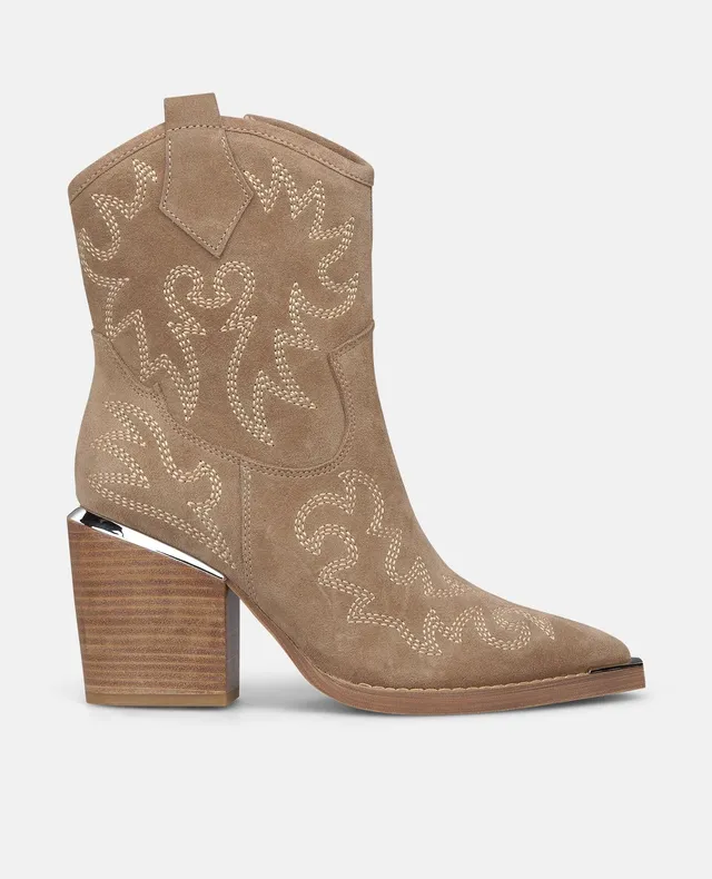 alma-en-pena-cowboy-boots-wildleder-mink-rei-verschluss-7-5-cm-blockabsatz image 1