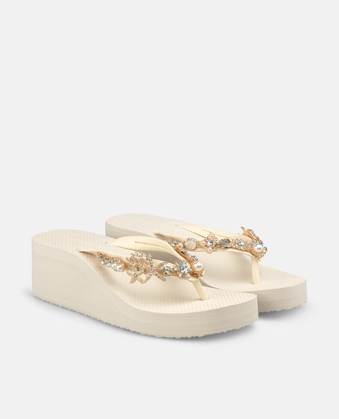 alma-en-pena-beach-sandal-plateau-zehentrenner-wei-mit-strass-5-5-cm image 2